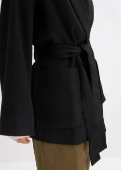 bonprix Bekleidung·Hosen|Jacken & Mäntel|Jacke in Wolloptik schwarz