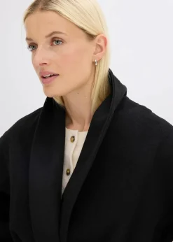 bonprix Bekleidung·Hosen|Jacken & Mäntel|Jacke in Wolloptik schwarz