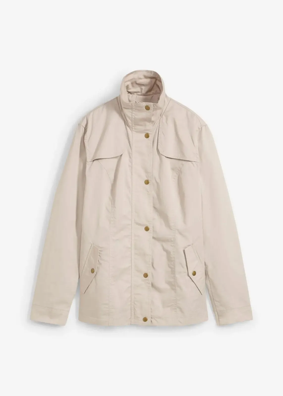 bonprix Jacken & Mäntel|Bekleidung·Hosen|Jacke mit Stehkragen steingrau