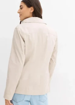 bonprix Jacken & Mäntel|Bekleidung·Hosen|Jacke mit Stehkragen steingrau