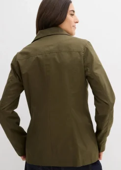 bonprix Bekleidung·Hosen|Jacken & Mäntel|Jacke mit Stehkragen dunkeloliv