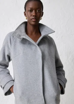 bonprix Bekleidung·Hosen|Jacken & Mäntel|Jacke mit weichem Wollanteil grau meliert