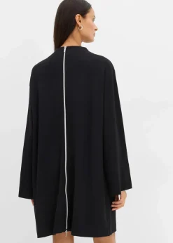 bonprix Bekleidung·Pullover & Strickjacken|Kleider|Jacken-Kleid aus Punto di Roma schwarz