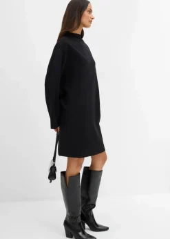 bonprix Bekleidung·Pullover & Strickjacken|Kleider|Jacken-Kleid aus Punto di Roma schwarz