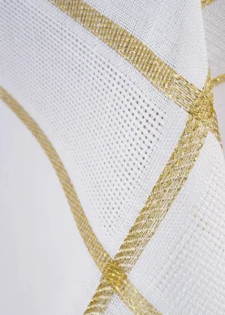 bonprix Geschirr & Servieren|Tischdecken|Jacquard Tischdecke mit Glanzgarn weiß/gold