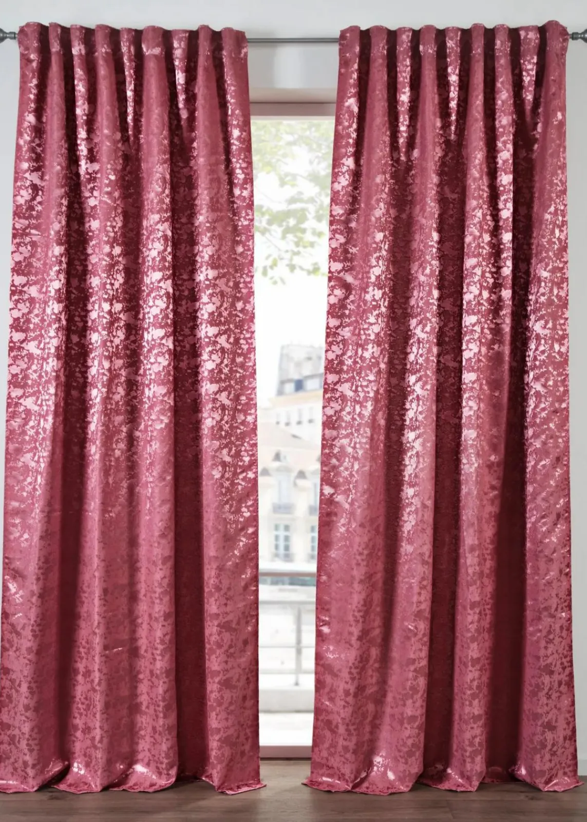 bonprix Vorhänge|Jacquard Vorhang (1er Pack) altrosa