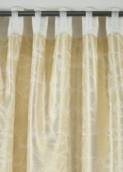 bonprix Vorhänge|Jacquard Vorhang mit Glanz, auch in extralang (1er Pack) creme/gold