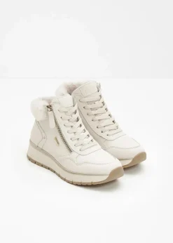 Jana High Heels|Komfortschuhe|High-Top-Sneaker beige