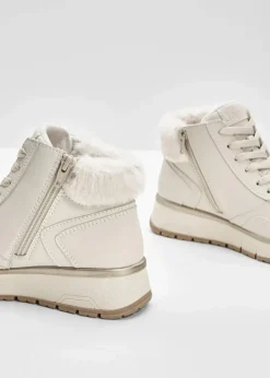 Jana High Heels|Komfortschuhe|High-Top-Sneaker beige