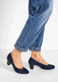 Jana High Heels|Komfortschuhe|Komfort-Pumps in bequemer Weite dunkelblau