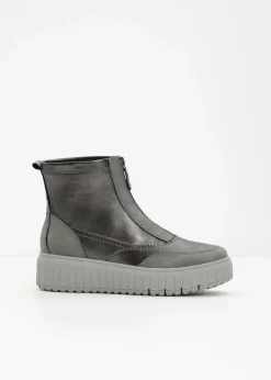 Jana High Heels|Komfortschuhe|Plateau-Boots grau metallic