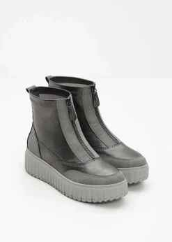 Jana High Heels|Komfortschuhe|Plateau-Boots grau metallic