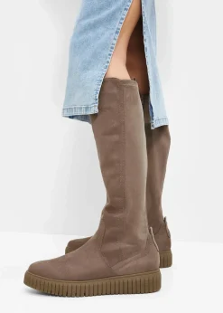 Jana Schuhe & Accessoires In Spezialgrößen·Weite Schuhe|Stiefel|Stiefel in bequemer Weite taupe