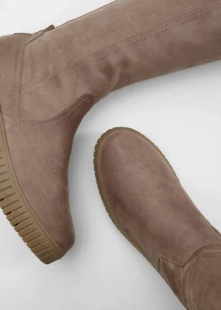 Jana Schuhe & Accessoires In Spezialgrößen·Weite Schuhe|Stiefel|Stiefel in bequemer Weite taupe