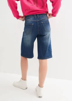 bonprix Bekleidung·Outdoorbekleidung|Bekleidung·Shirts & Tops|Jeans Bermuda High Waist, Bequembund nachtblau denim