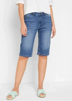 Jeans Bermuda Mid Waist, Stretch|bonprix Discount