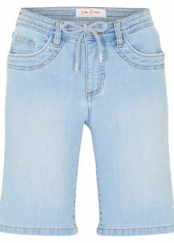 Jeans Bermuda Slim Fit Mid Waist|bonprix