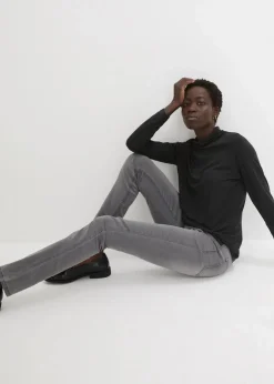 bonprix Jeans|Kurzgrößen|Jeans mit Bequembund grey denim