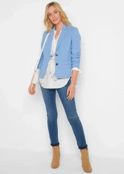 bonprix Jeans|Kurzgrößen|Jeans mit Bequembund blue stone