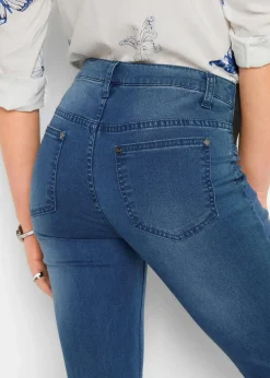 bonprix Jeans|Kurzgrößen|Jeans mit Bequembund blue stone