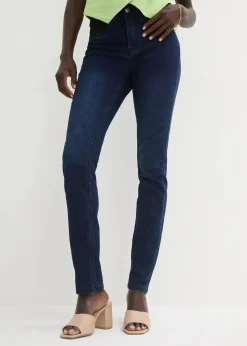 bonprix Jeans|Kurzgrößen|Jeans mit Bequembund darkblue stone