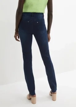 bonprix Jeans|Kurzgrößen|Jeans mit Bequembund darkblue stone