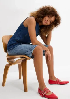 bonprix Bekleidung·Outdoorbekleidung|Bekleidung·Shirts & Tops|Jeans-Bermuda Mid Waist, Low Stretch blau denim used