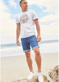 Jeans-Bermuda mit Komfortbund, Classic Fit|bonprix Outlet