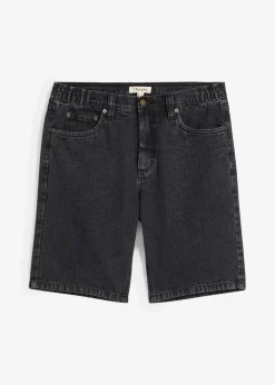 bonprix Jeans|Shorts|Jeans-Bermuda mit Komfortbund, Classic Fit schwarz denim