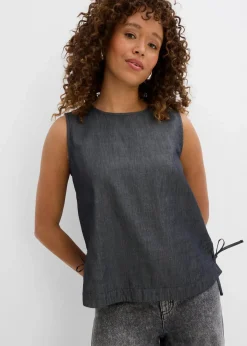 Jeans-Blusentop aus Bio-Baumwolle|bonprix Online