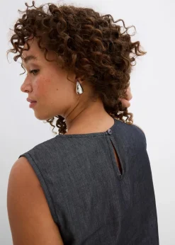 Jeans-Blusentop aus Bio-Baumwolle|bonprix Online