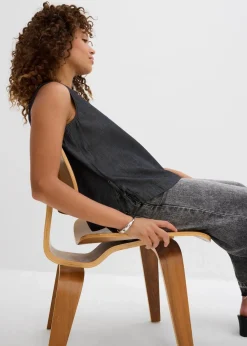 Jeans-Blusentop aus Bio-Baumwolle|bonprix Online