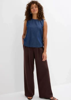 bonprix Shirts & Tops|Blusen & Tuniken|Jeans-Blusentop aus Bio-Baumwolle blau denim