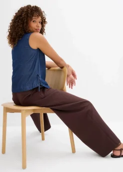 bonprix Shirts & Tops|Blusen & Tuniken|Jeans-Blusentop aus Bio-Baumwolle blau denim