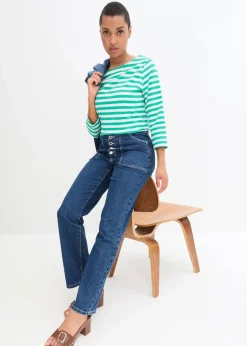 bonprix Bekleidung·Jacken & Mäntel|Blusen & Tuniken|Jeanshemd blau