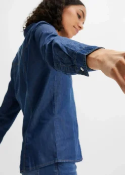 bonprix Bekleidung·Jacken & Mäntel|Blusen & Tuniken|Jeanshemd blau