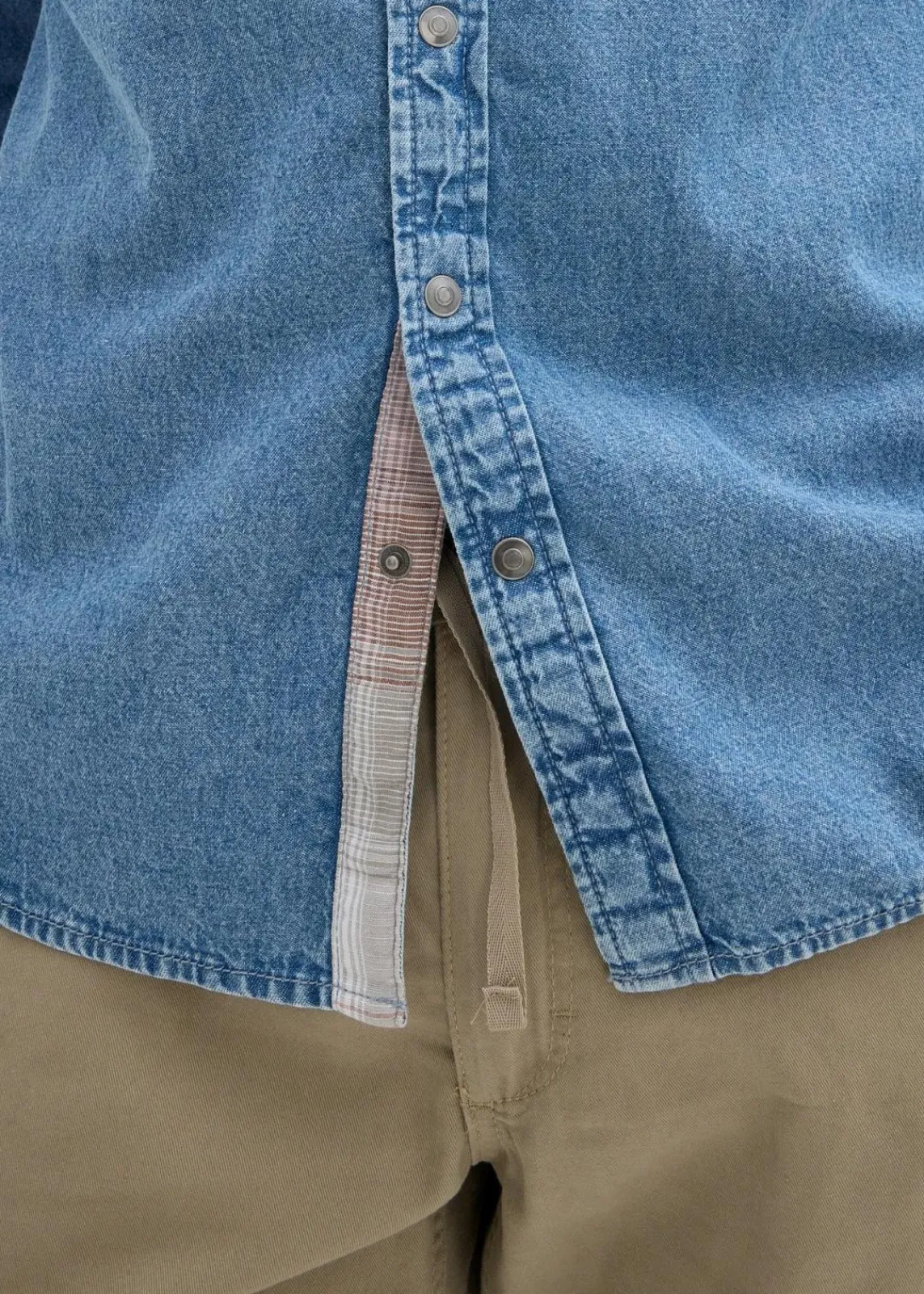 bonprix Große Größen|Hemden|Jeanshemd aus reiner Baumwolle hellblau denim