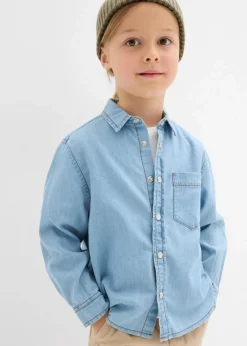 bonprix Jungen 2-8 Jahre·Anzüge & Hemden|Jeanshemd aus reiner Bio-Baumwolle hellblau denim