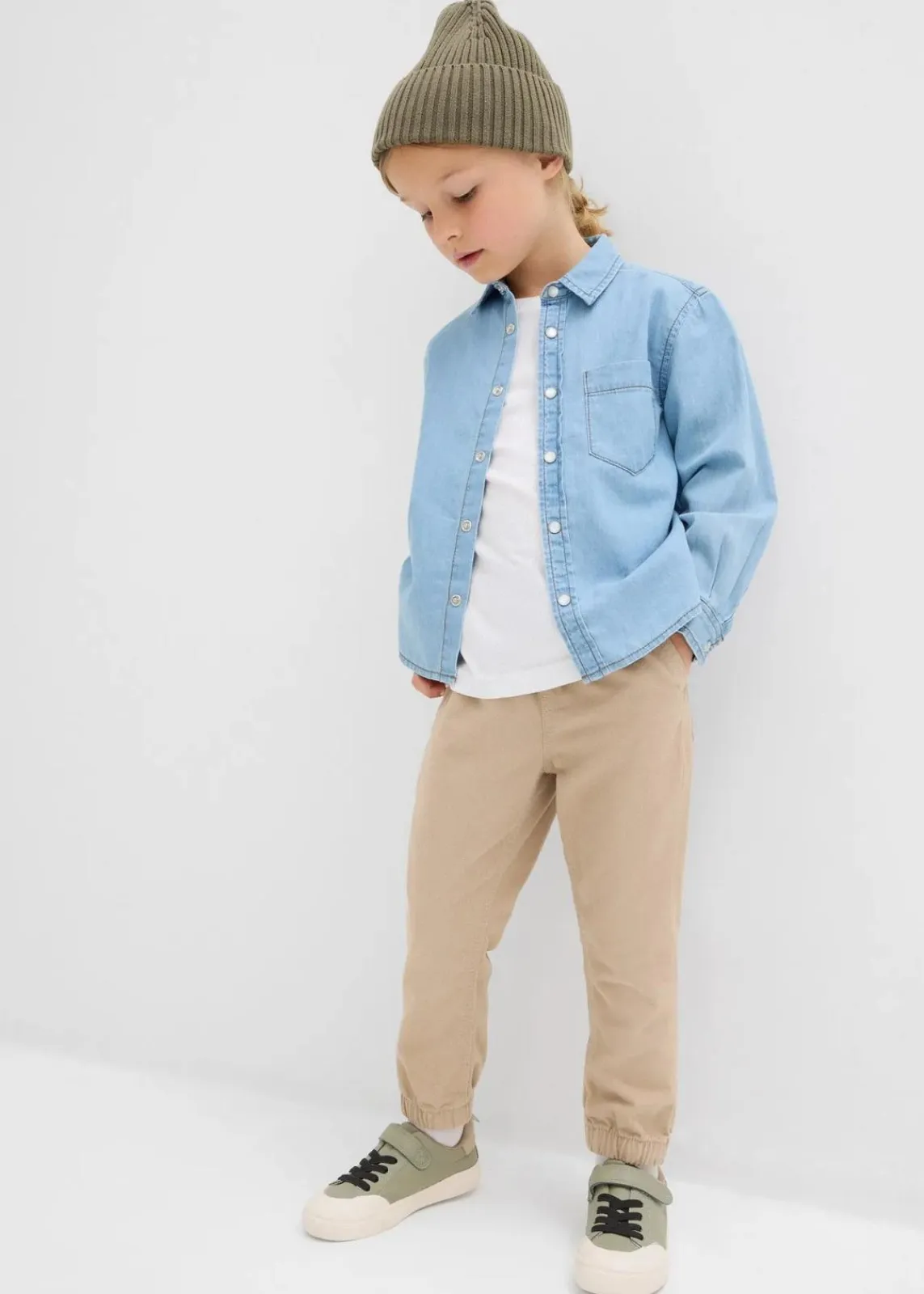bonprix Jungen 2-8 Jahre·Anzüge & Hemden|Jeanshemd aus reiner Bio-Baumwolle hellblau denim