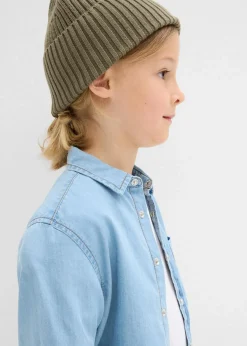 bonprix Jungen 2-8 Jahre·Anzüge & Hemden|Jeanshemd aus reiner Bio-Baumwolle hellblau denim