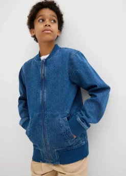 bonprix Jungen 9-16 Jahre·Bademode|Jungen 9-16 Jahre·Jacken & Outdoor|Jeansjacke aus reiner Baumwolle in Blouson-Form hellblau denim