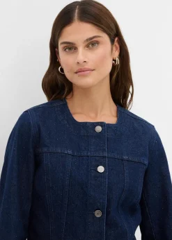 Jeansjacke mit Strass|bonprix