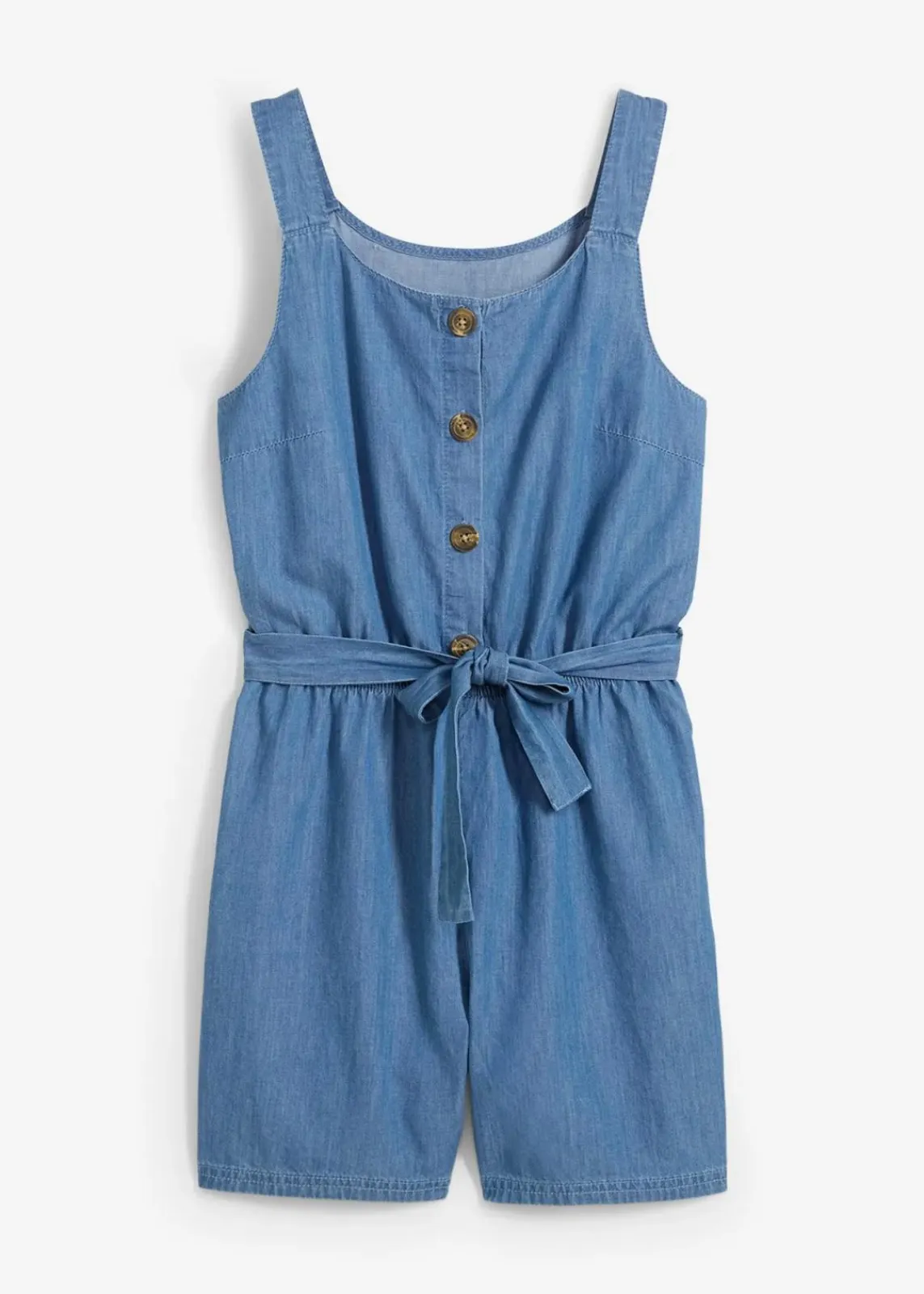 bonprix Mädchen 9-16 Jahre·Kleider & Jumpsuits|Mädchen 2-8 Jahre·Nachhaltigere Materialien|Jeans-Jumpsuit aus fließender Baumwolle blau denim