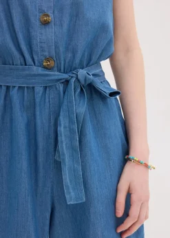 bonprix Mädchen 9-16 Jahre·Kleider & Jumpsuits|Mädchen 2-8 Jahre·Nachhaltigere Materialien|Jeans-Jumpsuit aus fließender Baumwolle blau denim
