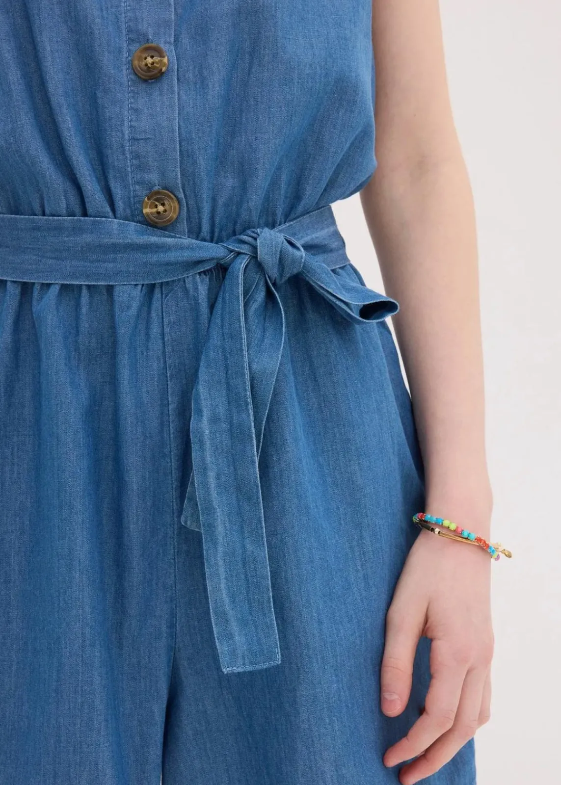 bonprix Mädchen 9-16 Jahre·Kleider & Jumpsuits|Mädchen 2-8 Jahre·Nachhaltigere Materialien|Jeans-Jumpsuit aus fließender Baumwolle blau denim