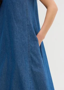 bonprix Kleider|Jeanskleid blau denim used