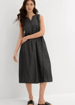 bonprix Kleider|Jeanskleid schwarz denim