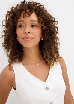 bonprix Kleider|Bekleidung·Pullover & Strickjacken|Jeanskleid weiß denim