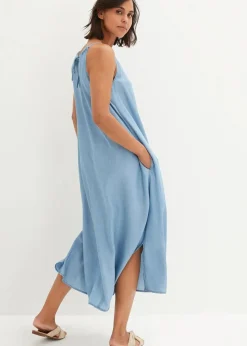 bonprix Bekleidung·Pullover & Strickjacken|Kleider|Jeanskleid aus fließendem Lyocell hellblau denim