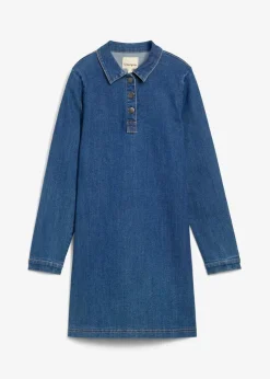 bonprix Mädchen 9-16 Jahre·Kleider & Jumpsuits|Jeanskleid in A-Linienführung mit Bio-Baumwolle blau denim